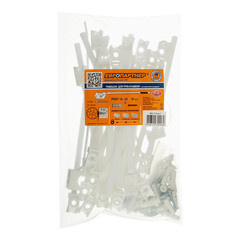 Ремешок для кабеля и труб Европартнер 16-32 мм белый (30 шт.) - фото 2