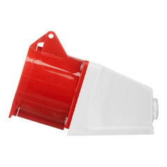 Розетка силовая угловая настенная КЭАЗ с заземлением 3Р+РЕ+N 32 А 380 В IP44 красная (222757) - фото 3