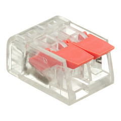 Клемма на 2 провода Stekker 0,14-4 кв.мм с рычажками без пасты (50 шт.) (49823) - фото 1