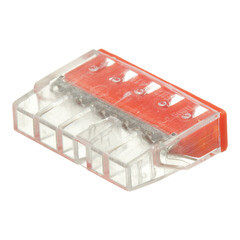 Клемма на 5 проводов Stekker 0,5-2,5 кв.мм самозажимная без пасты (20 шт.) (49832) - фото 2