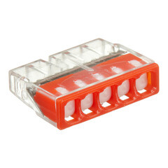 Изображение товара Клемма на 5 проводов Stekker 0,5-2,5 кв.мм самозажимная с пастой (20 шт.) (49836)