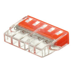 Клемма на 5 проводов Stekker 0,5-2,5 кв.мм самозажимная с пастой (20 шт.) (49836) - фото 4