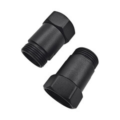 Соединитель прямой для полотенцесушителя Indigo 1 ВР(г) х 1 НР(ш) черный муар - фото 4