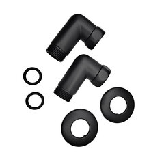 Соединитель угловой для полотенцесушителя Indigo 1 ВР(г) х 1 НР(ш) черный муар - фото 1