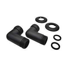 Соединитель угловой для полотенцесушителя Indigo 1 ВР(г) х 1 НР(ш) черный муар - фото 4