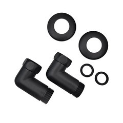 Соединитель угловой для полотенцесушителя Indigo 1 ВР(г) х 1 НР(ш) черный муар - фото 2