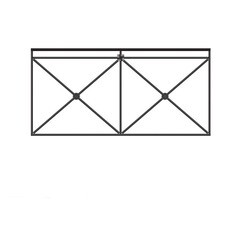 Изображение товара Секция пешеходного ограждения Крест-2 Ш 930х1920 мм оцинкованная Ювента