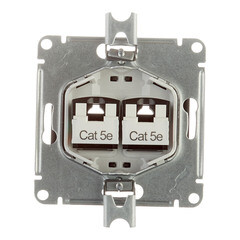 Розетка компьютерная Systeme Electric Glossa встраиваемая антрацит 2хRJ45 (GSL000785KK) - фото 3