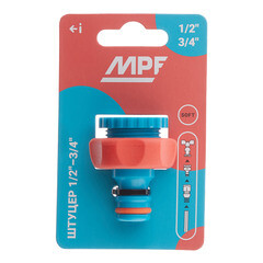 Штуцер 1/2-3/4 для соединения шлангов MPF внутренняя резьба пластиковый (ДС.071284) - фото 3
