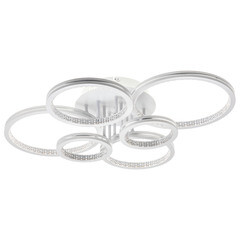 Изображение товара Светильник светодиодный накладной Ritter Lucido 2700-6400К 126 Вт 41 кв.м белый/серебро IP20 (51648 8)