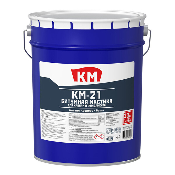 Мастика битумная для кровли и фундамента КМ-21 20 кг — купить в Санкт ...