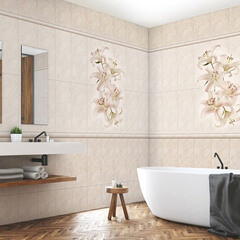 Панель ПВХ 250х2700х8 мм Venta бесшовная цифровая печать мрамор бежевый 0,675 кв.м - фото 2