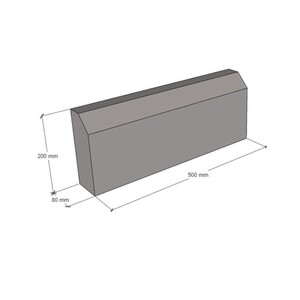 Бордюр тротуарный вибропрессованный 500х200х80 мм серый — купить в Рязани: цены, характеристики, отзывы и фото в интернет-магазине Петрович.