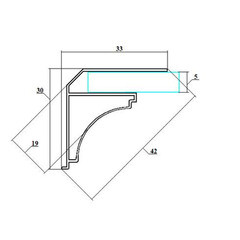 Плинтус потолочный для панелей 5х3000 мм ПВХ матовый белый - фото 2