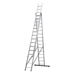 Изображение товара Лестница алюминиевая трансформер трехсекционная 15 ступеней Новая высота NV1230 профессиональная