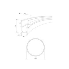 Шинопровод магнитный радиусный Elektrostandard Slim Magnetic 0,8 м черный (a066494) - фото 3