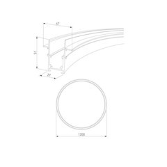 Шинопровод магнитный радиусный Elektrostandard Slim Magnetic 1,2 м черный (a066496) - фото 3