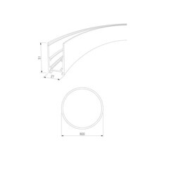 Шинопровод магнитный радиусный Elektrostandard Slim Magnetic 0,8 м черный (a066497) - фото 3
