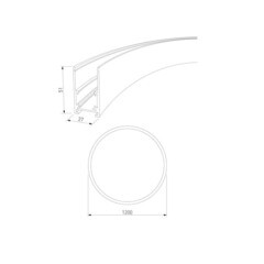 Шинопровод магнитный радиусный Elektrostandard Slim Magnetic 1,2 м черный (a066498) - фото 2