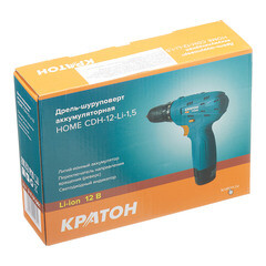 Дрель-шуруповерт аккумуляторная Кратон Home CDH-12-Li-1,5 12 В 1,3 Ач Li-Ion 1 АКБ и ЗУ (3 11 01 061) - фото 4