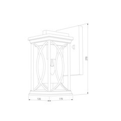 Светильник садово-парковый настенный Elektrostandard Spica черный 270 мм E27 60 Вт IP33 (a048172) - фото 4