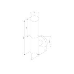 Светильник садово-парковый настенный Elektrostandard Glas черный 255 мм E27 20 Вт IP54 (a049717) - фото 3