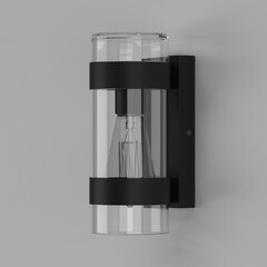 Светильник садово-парковый настенный Elektrostandard Falcon черный 240 мм E27 40 Вт IP43 (a063452) - фото 4