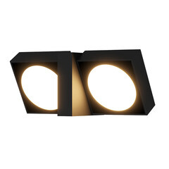 Светильник светодиодный садово-парковый настенный Elektrostandard Twin черный 91 мм 4000К 14 Вт IP54 (a064384) - фото 1