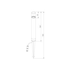Светильник светодиодный садово-парковый Elektrostandard Hidden серый 550 мм 4000К 3 Вт IP54 (a066037) - фото 2