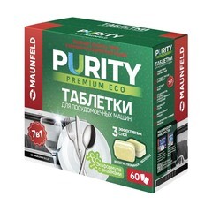 Изображение товара Таблетки для посудомоечной машины Maunfeld Purity Premium Eco All In 1 (60 шт.)