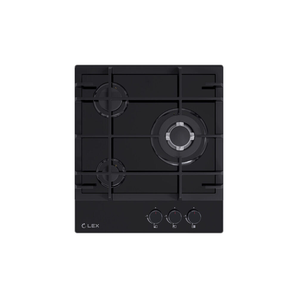 Изображение товара Варочная панель Lex GVG 435 BBL 3 конфорки черная Изображение товара Варочная панель Lex GVG 435 BBL 3 конфорки черная