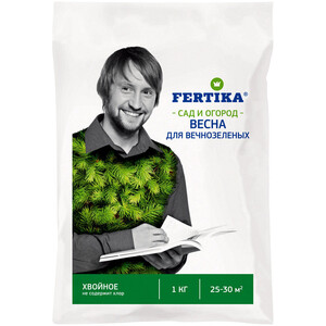Удобрение сухое для хвойных растений гранулированное Fertika 1 кг ...