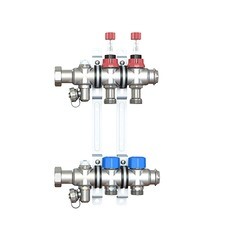 Изображение товара Коллекторная группа с расходомерами Elsen 1 ВР(г) х 2 выхода 3/4 НР(ш) ЕК х 1 ВР(г)