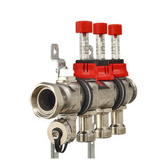 Коллекторная группа с расходомерами Elsen 1 ВР(г) х 3 выхода 3/4 НР(ш) ЕК х 1 ВР(г) - фото 4