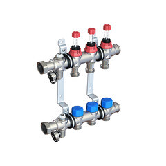 Коллекторная группа с расходомерами Elsen 1 ВР(г) х 3 выхода 3/4 НР(ш) ЕК х 1 ВР(г) - фото 3