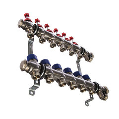 Коллекторная группа с расходомерами Elsen 1 ВР(г) х 6 выходов 3/4 НР(ш) ЕК х 1 ВР(г) - фото 3