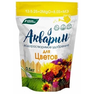 Удобрение сухое для цветов водорастворимое Акварин Буйские удобрения 0 ...