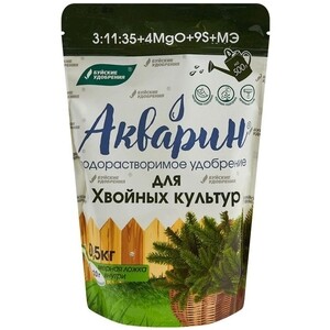 Удобрение сухое для хвойных растений водорастворимое Акварин Буйские ...