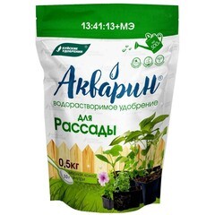 Изображение товара Удобрение сухое для рассады водорастворимое Акварин Буйские удобрения 0,5 кг
