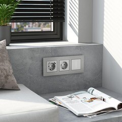 Рамка Werkel AluMax трехместная алюминий (a066326) - фото 2