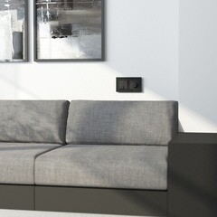 Рамка Werkel AluMax двухместная алюминий черный (a066330) - фото 3