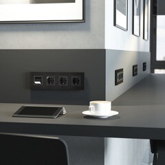 Рамка Werkel AluMax четырехместная алюминий черный (a066332) - фото 2