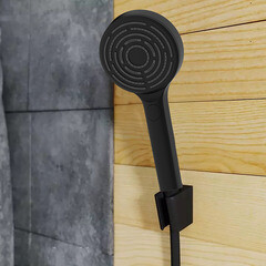 Лейка для душа ARGOtech Forte d115 мм 3 режима без шланга пластик черная (AGD 20.1314 B) - фото 6