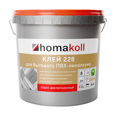 Клей акриловый для бытового ПВХ-линолеума Homa Homakoll 228 4 кг - фото 1