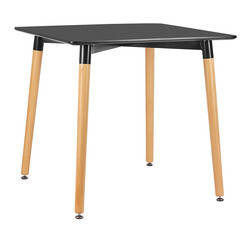 Изображение товара Стол кухонный квадратный 0,8х0,8 м черный/деревянный Summer (FR 0404)