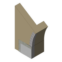 Профиль углозащитный арочный пластиковый 100х150 мм 2,5 м с сеткой - фото 4