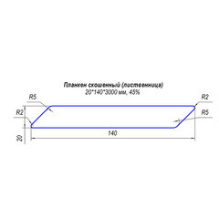 Планкен скошенный 20х140х3000 мм лиственница сорт АВ (S раб.=0,36 кв.м) - фото 2