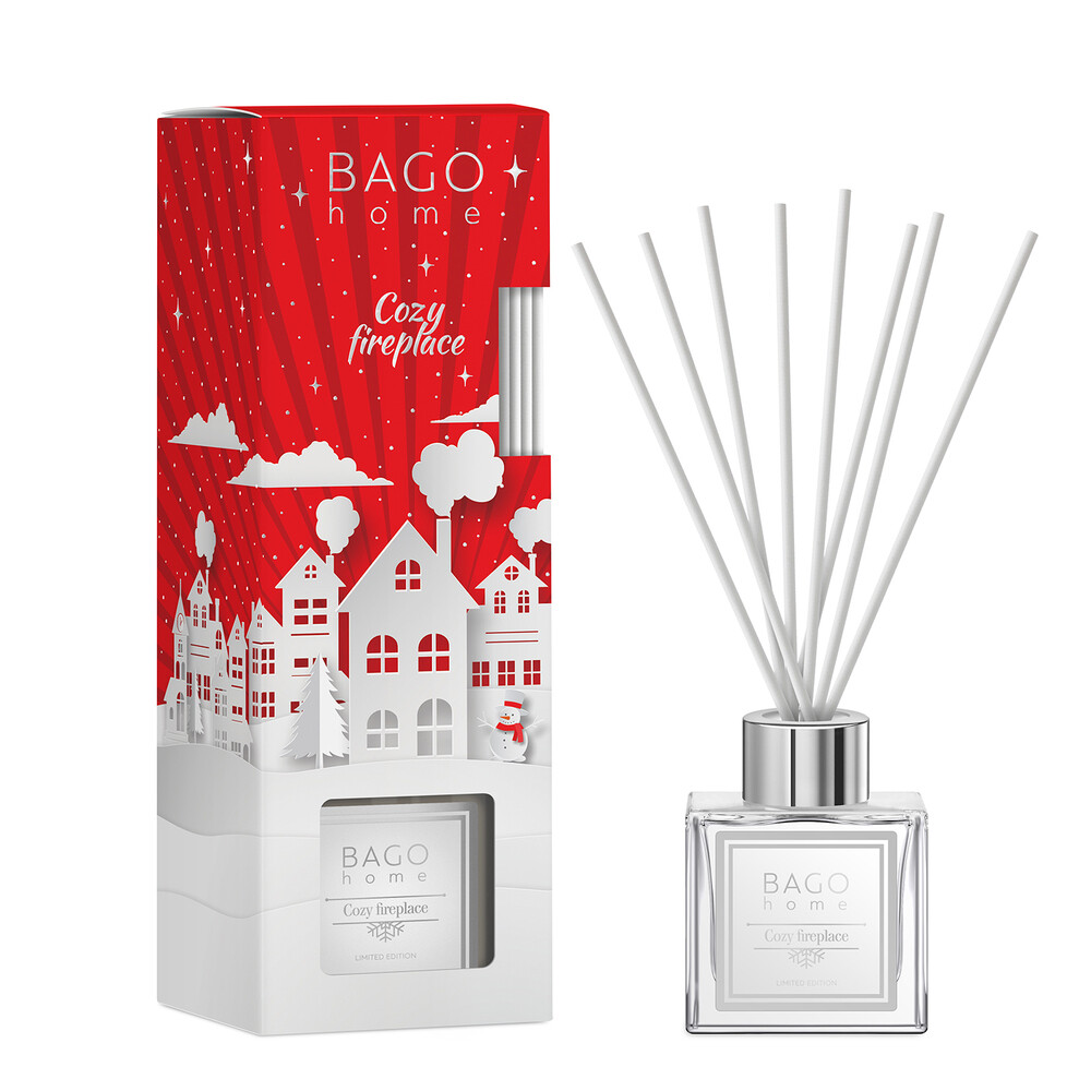 Изображение товара Аромадиффузор Bago home Вечер у камина 90 мл с палочками для дома