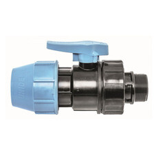 Изображение товара Кран шаровой ПНД Unidelta компрессионный переходной 32х1 НР(ш)