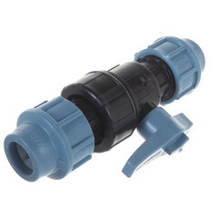 Изображение товара Кран шаровой ПНД Unidelta компрессионный 20х20 мм